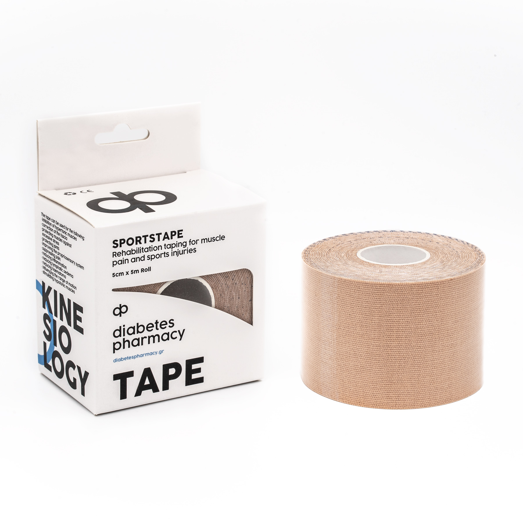 DiabetesPharmacy Kinesiology tape 5cm X 5m (Beige)