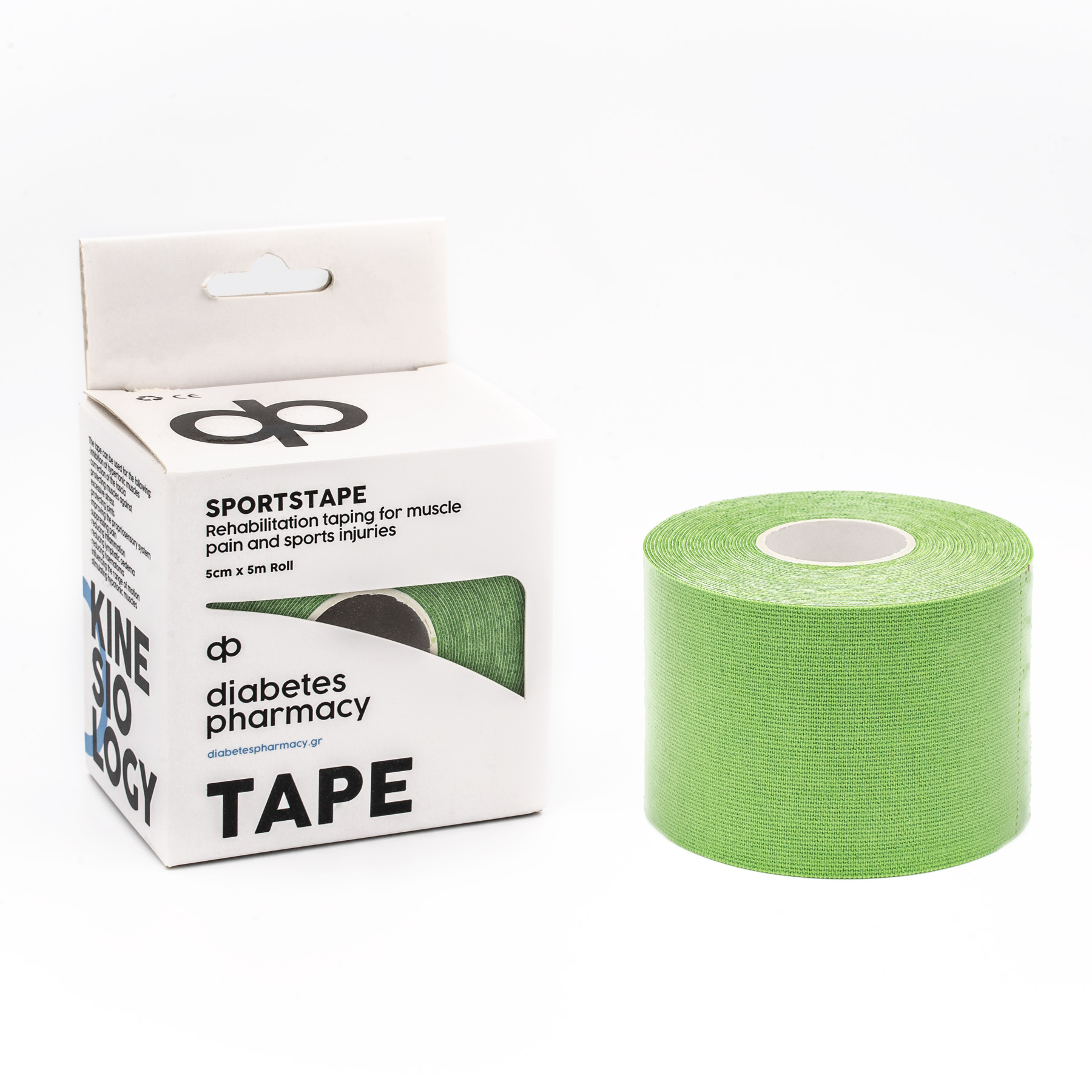DiabetesPharmacy Kinesiology tape 5cm X 5m (Green)