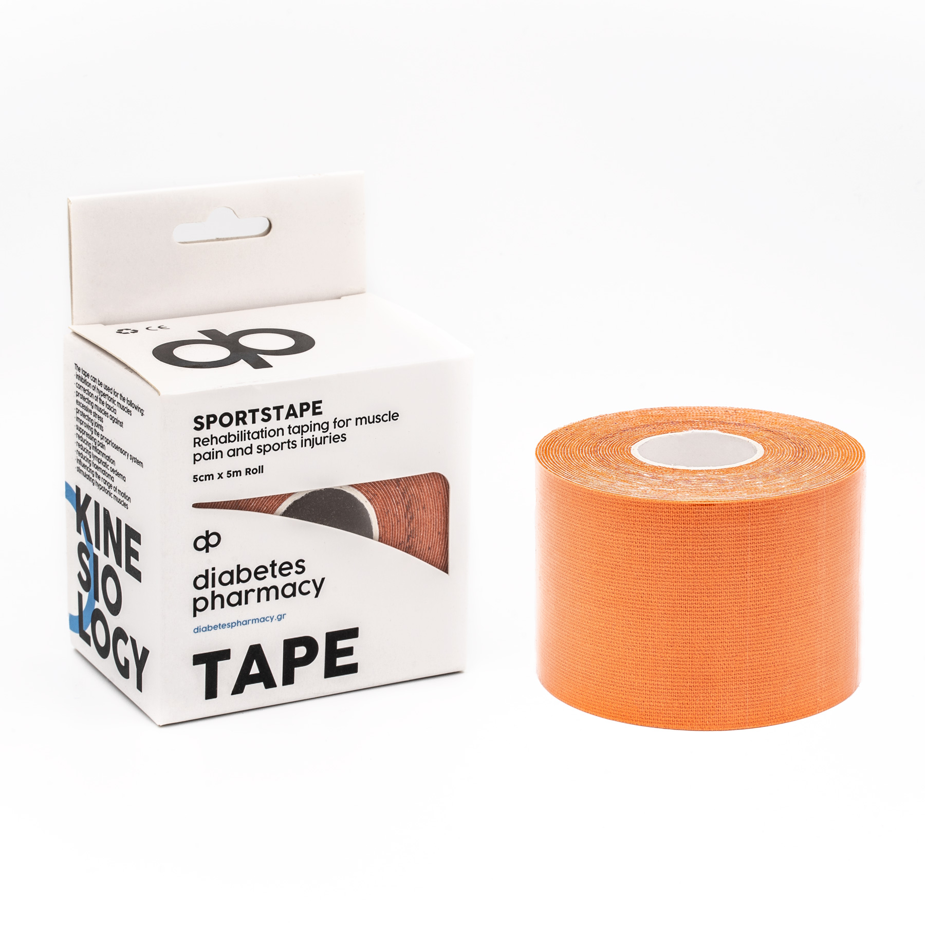 DiabetesPharmacy Kinesiology tape 5cm X 5m (Orange)
