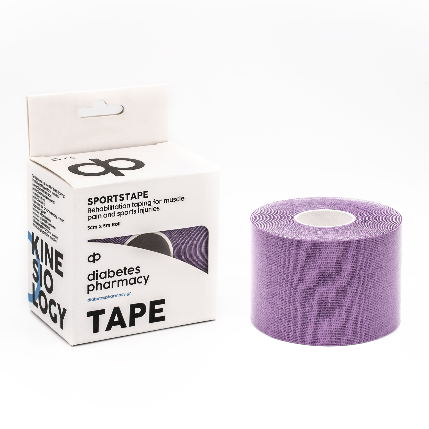 DiabetesPharmacy Kinesiology tape 5cm X 5m (Purple)