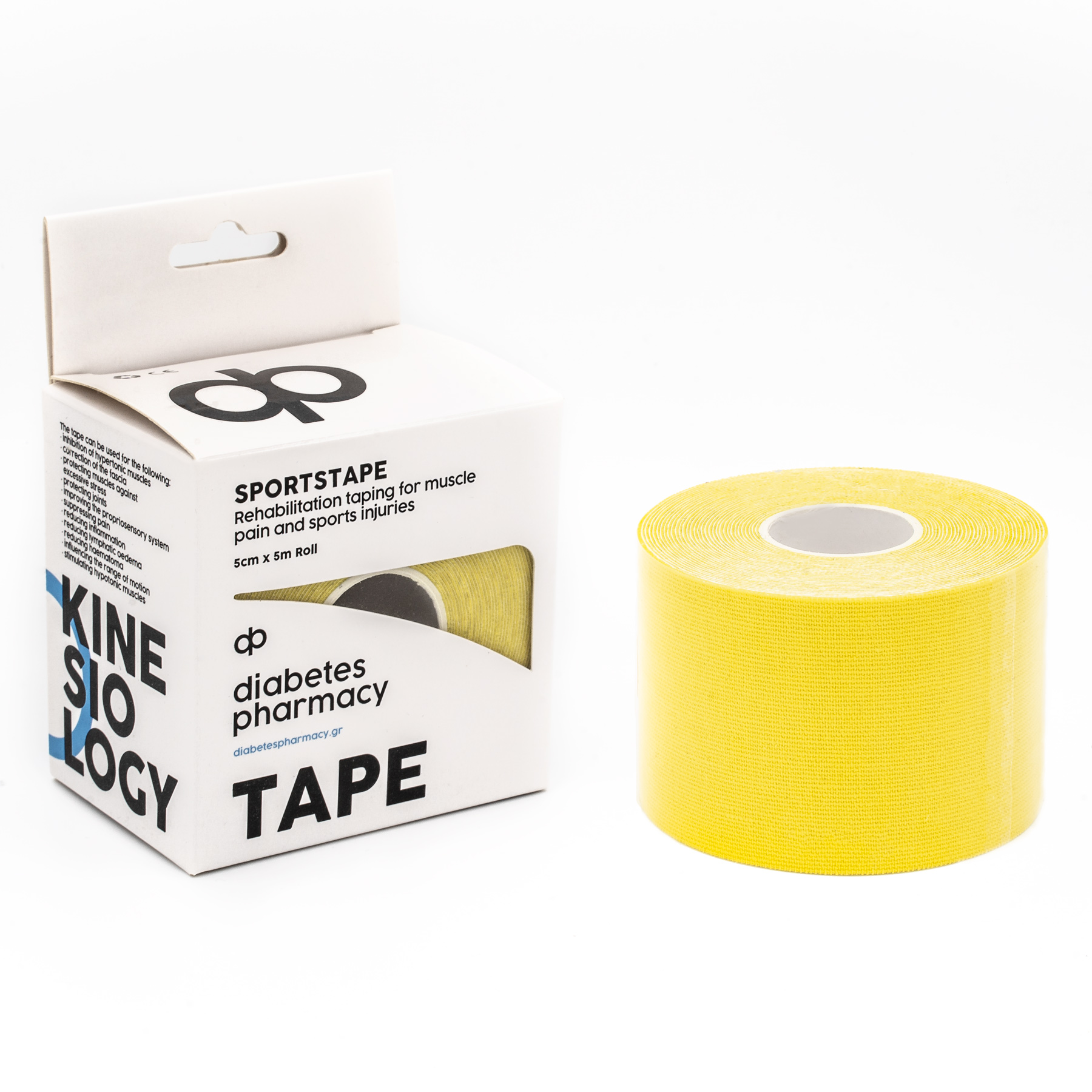 DiabetesPharmacy Kinesiology tape 5cm X 5m (Yellow)